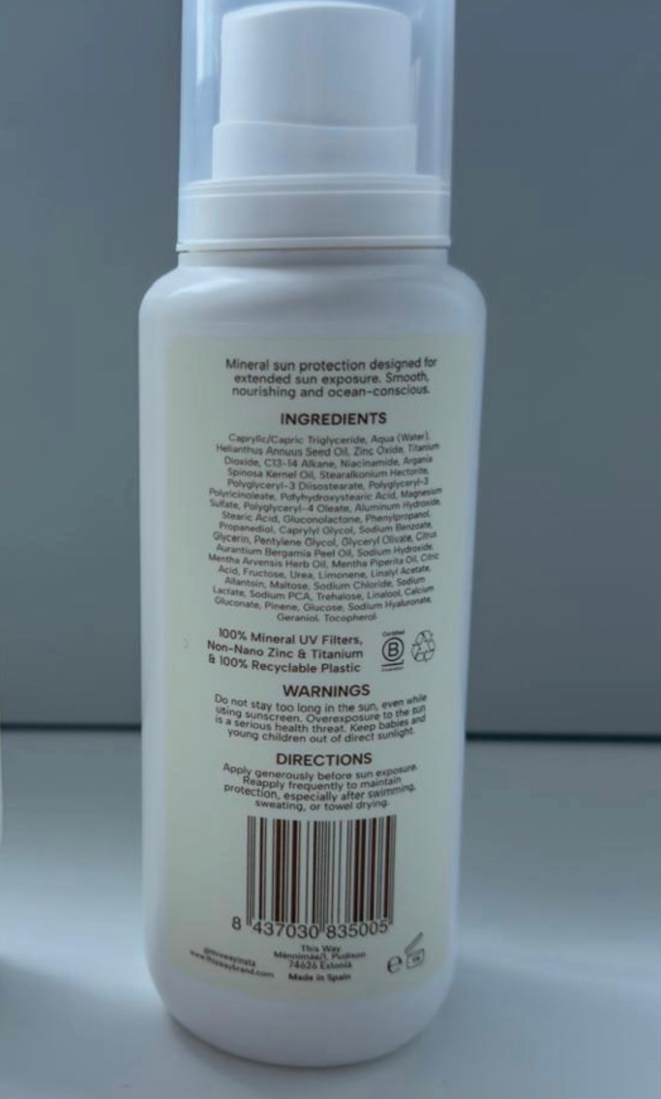 Mineral Body Sunscreen SPF50