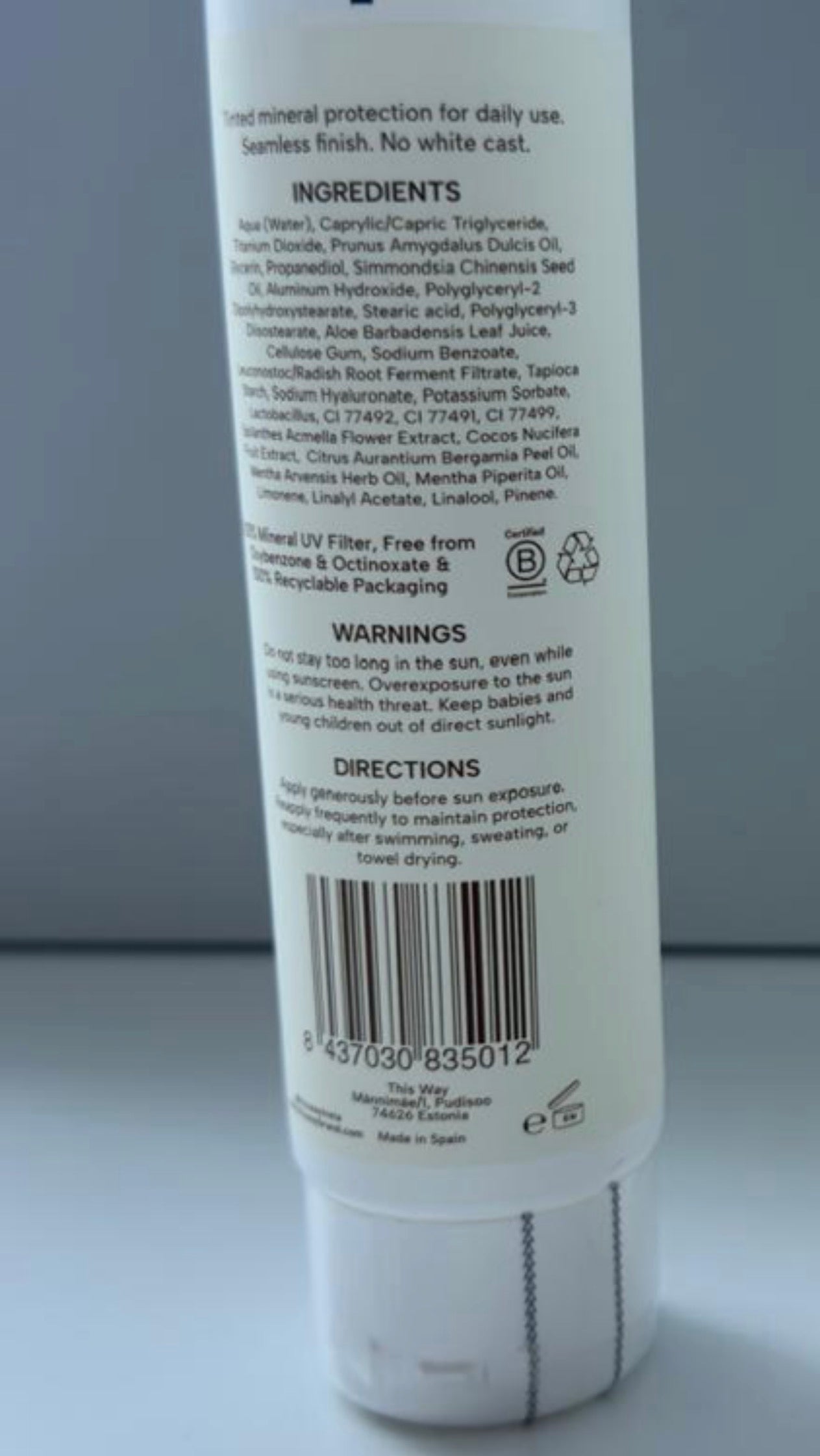 Mineral Face Sunscreen SPF 35